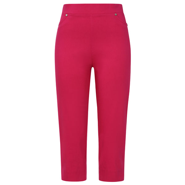 Jean Style Bengaline Stretch Crop Cerise