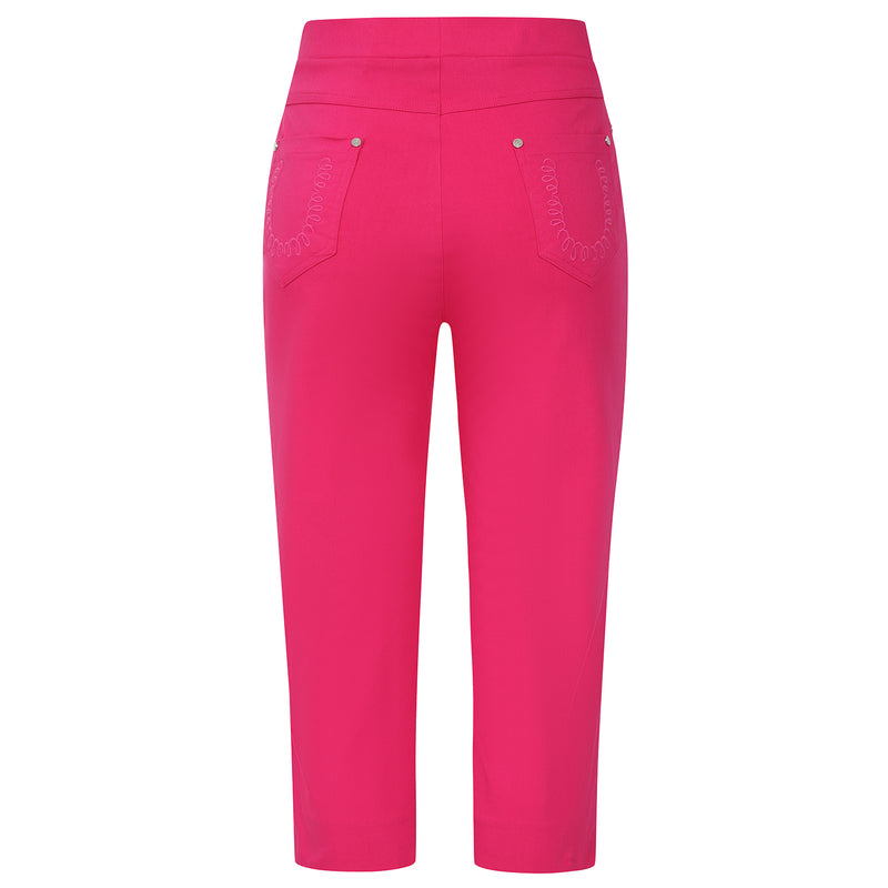 Jean Style Bengaline Crop Hot Pink