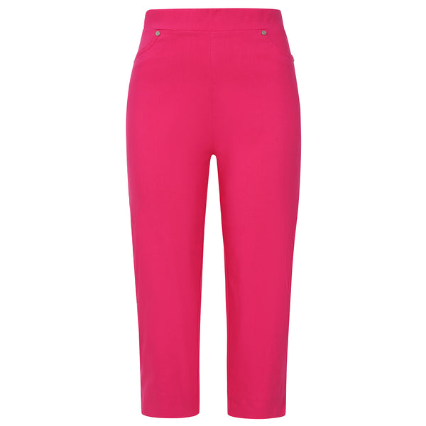 Jean Style Bengaline Stretch Crop Hot Pink