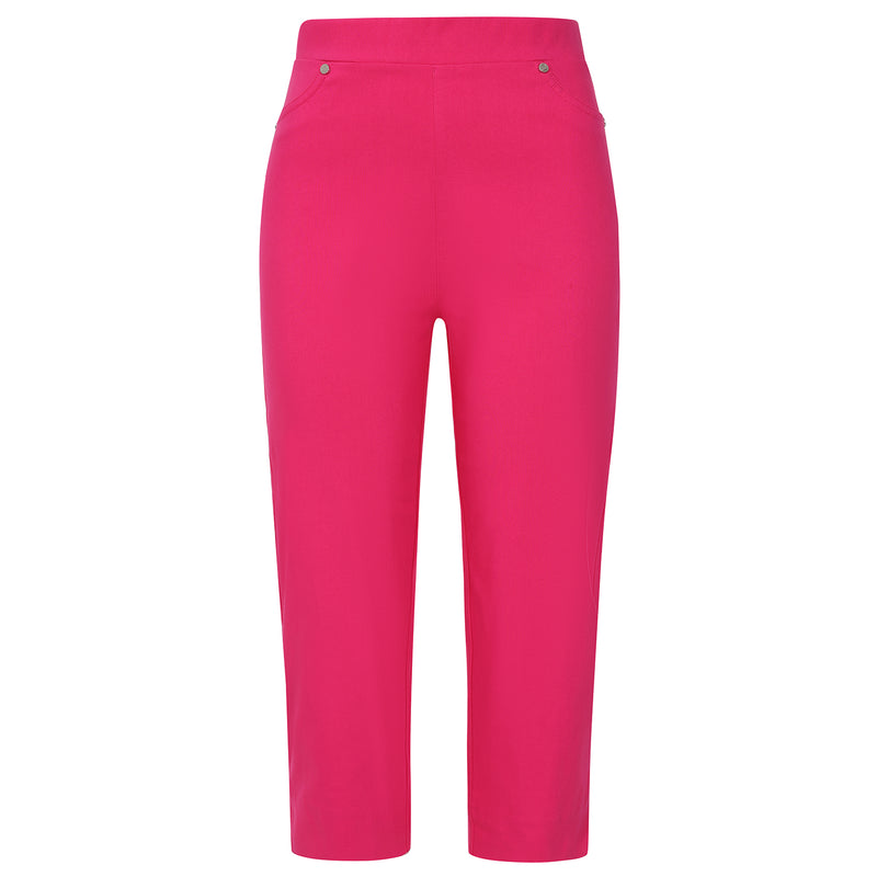 Jean Style Bengaline Stretch Crop Hot Pink