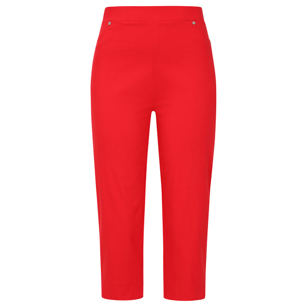 Jean Style Bengaline Stretch Crop Red