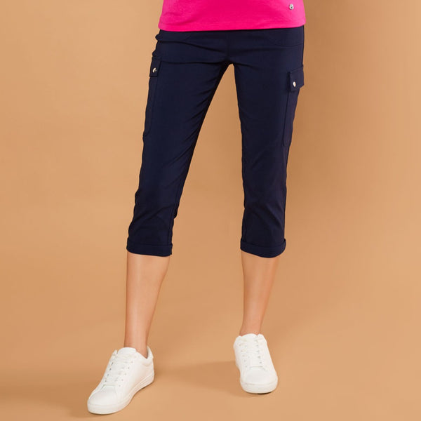 Combat Style Bengaline Stretch Crop Navy