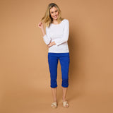 Combat Style Bengaline Stretch Crop Royal Blue