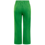 Cotton Washed Stretch Straight Leg Crop Emerald