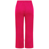 Cotton Washed Stretch Straight Leg Crop Hot Pink