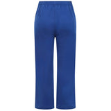 Cotton Washed Stretch Straight Leg Crop Royal Blue