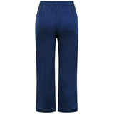 Cotton Washed Stretch Straight Leg Crop Royal Blue