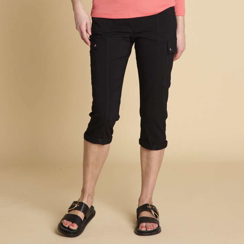 Combat Style Bengaline Stretch Crop Black