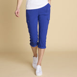 Combat Style Bengaline Stretch Crop Royal Blue