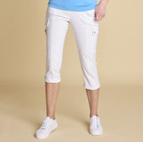 Combat Style Bengaline Stretch Crop White