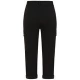 Combat Style Bengaline Stretch Cropped Trousers