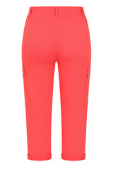 Combat Style Bengaline Stretch Cropped Trousers