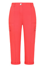 Combat Style Bengaline Stretch Cropped Trousers