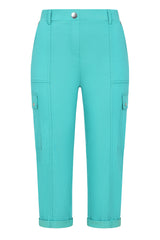 Combat Style Bengaline Stretch Cropped Trousers