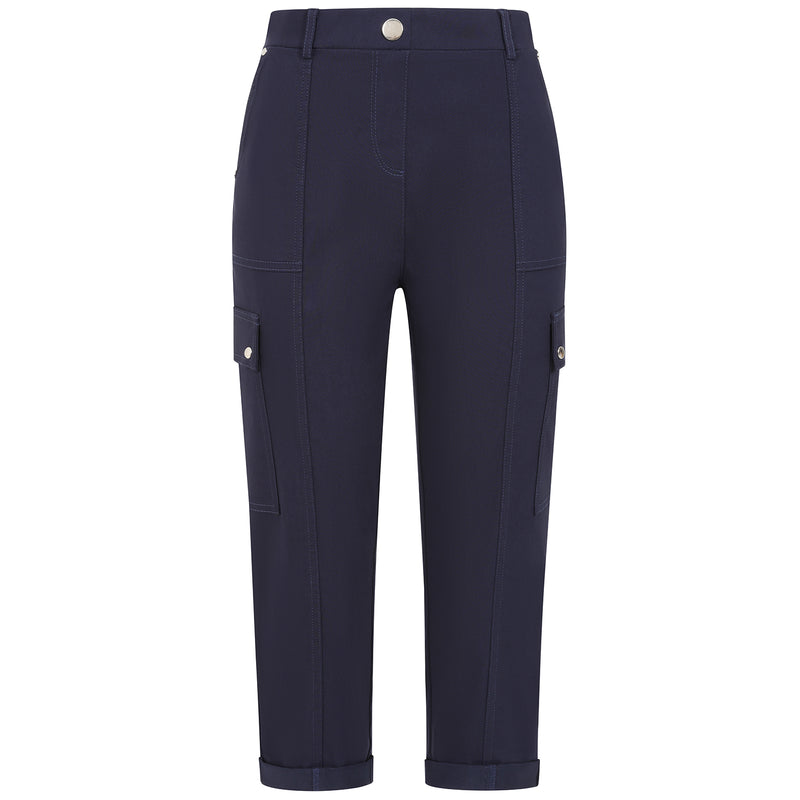 Combat Style Bengaline Stretch Crop Navy