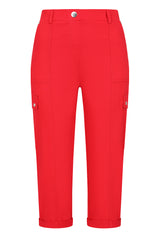 Combat Style Bengaline Stretch Cropped Trousers