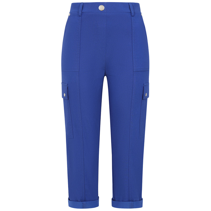 Combat Style Bengaline Stretch Crop Royal Blue