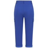 Combat Style Bengaline Stretch Crop Royal Blue