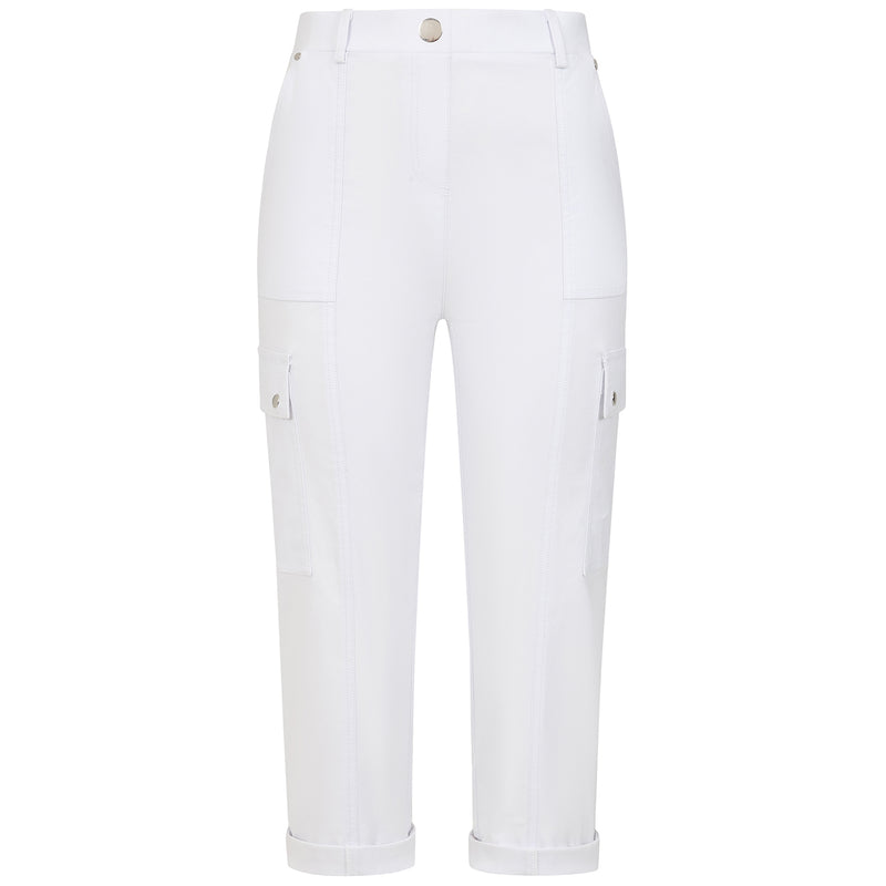 Combat Style Bengaline Stretch Crop White