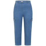 Stretch Denim Combat Crop