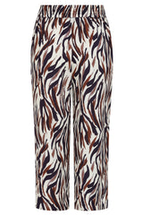 Animal Print Cropped Trousers