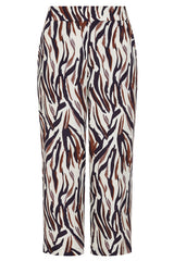 Animal Print Cropped Trousers