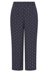 Geo Print Cropped Trousers