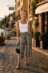 Aztec Print Cropped Trousers