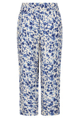 Floral Print Cropped Trousers