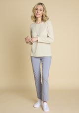 Jean Style Bengaline Trousers Light Grey