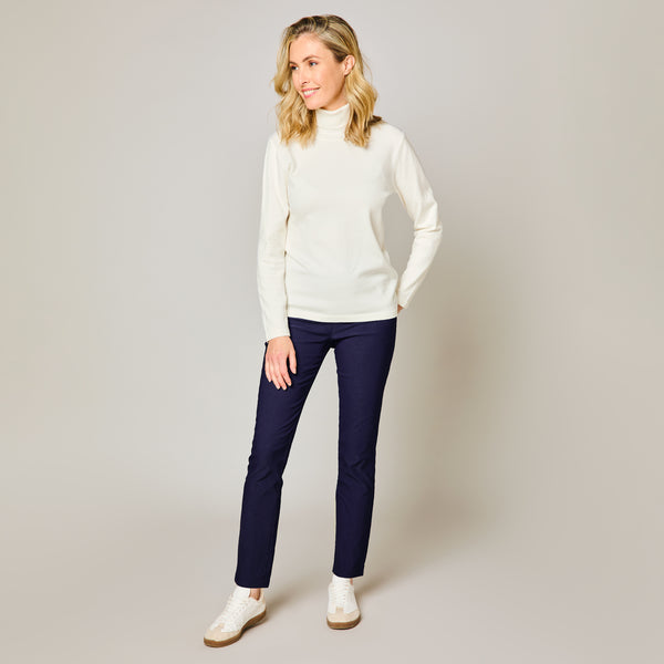 Jean Style Bengaline Trousers Navy