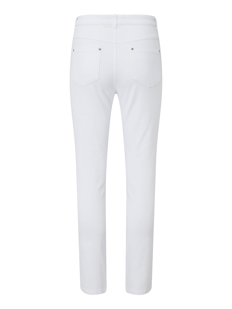 Jean Style Brushed Cotton Trouser White