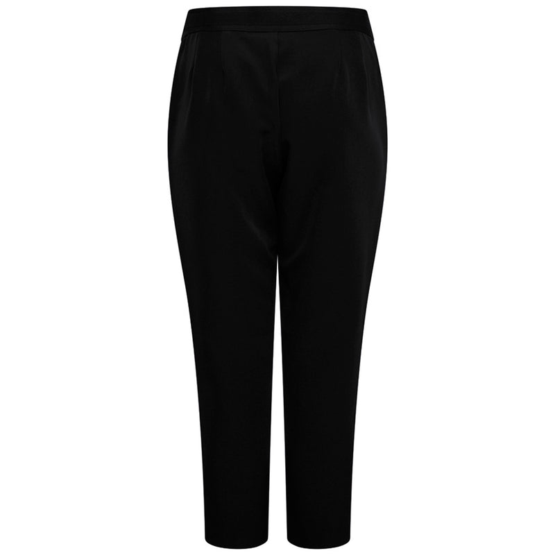 Stretch Waist Tapered Trouser Black – Emreco