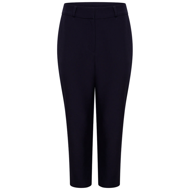 Stretch Waist Tapered Trouser Navy
