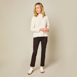 Patterned Chenille Jumper Cream