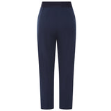 Crepe Stretch Tapered Trouser Navy