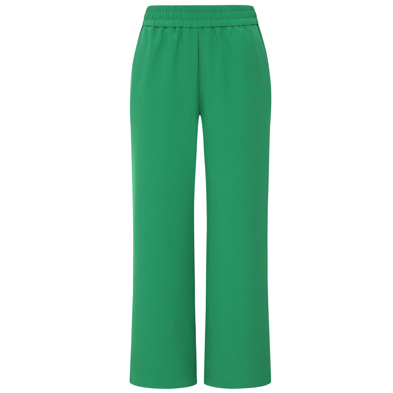 Wide Leg Elastic Waist Formal Trouser Green – Emreco