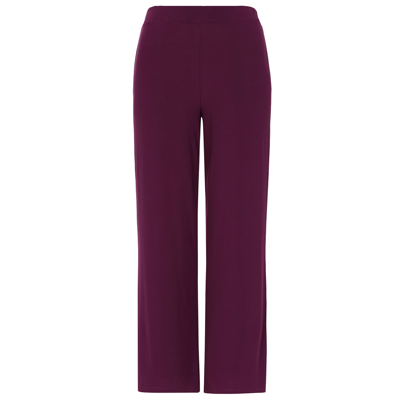 Wide Leg Stretch Trouser Berry