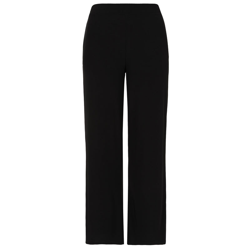 Wide Leg Stretch Trouser Black