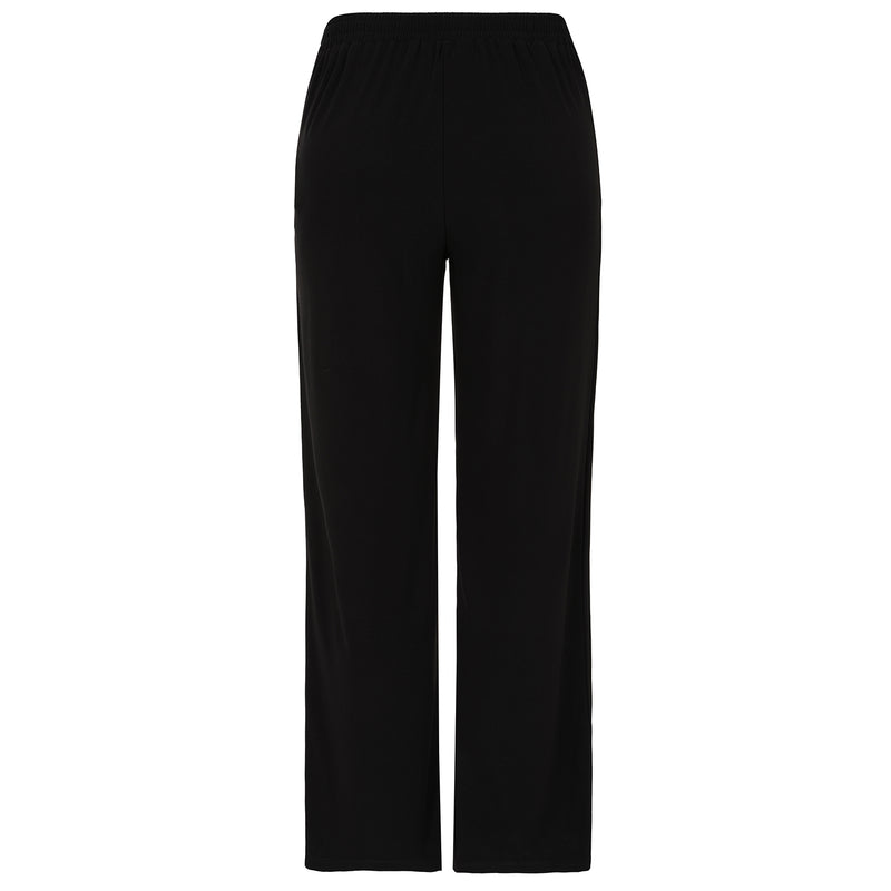 Wide Leg Stretch Trouser Black