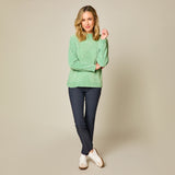 Patterned Chenille Jumper Light Green