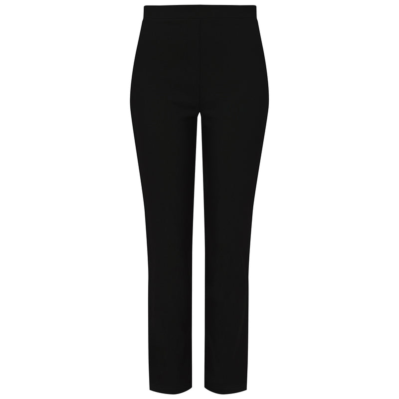 Fleece Lined Pull On Bengaline Trouser Black