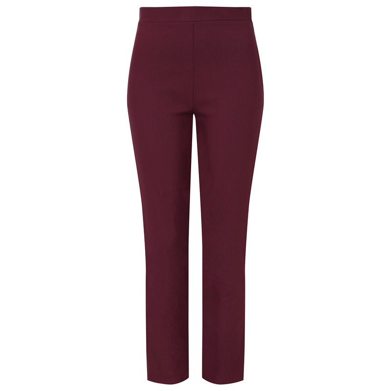 Fleece Lined Pull On Bengaline Trouser Bordeaux