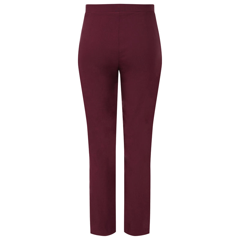 Fleece Lined Pull On Bengaline Trouser Bordeaux