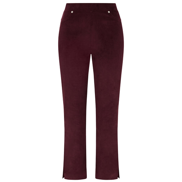 Corduroy Jean Style Trousers Burgundy