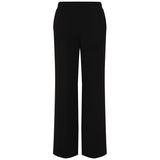 Wide Leg Ponte Stretch Trouser Black