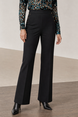 Wide Leg Trousers With Button Detail