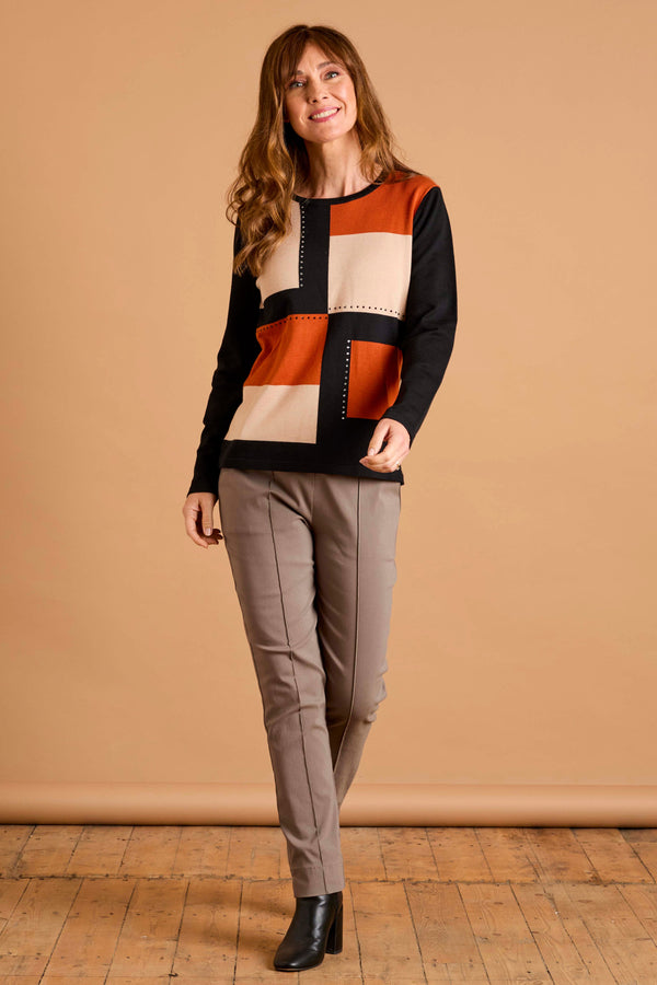 Pintuck Bengaline Stretch Trousers