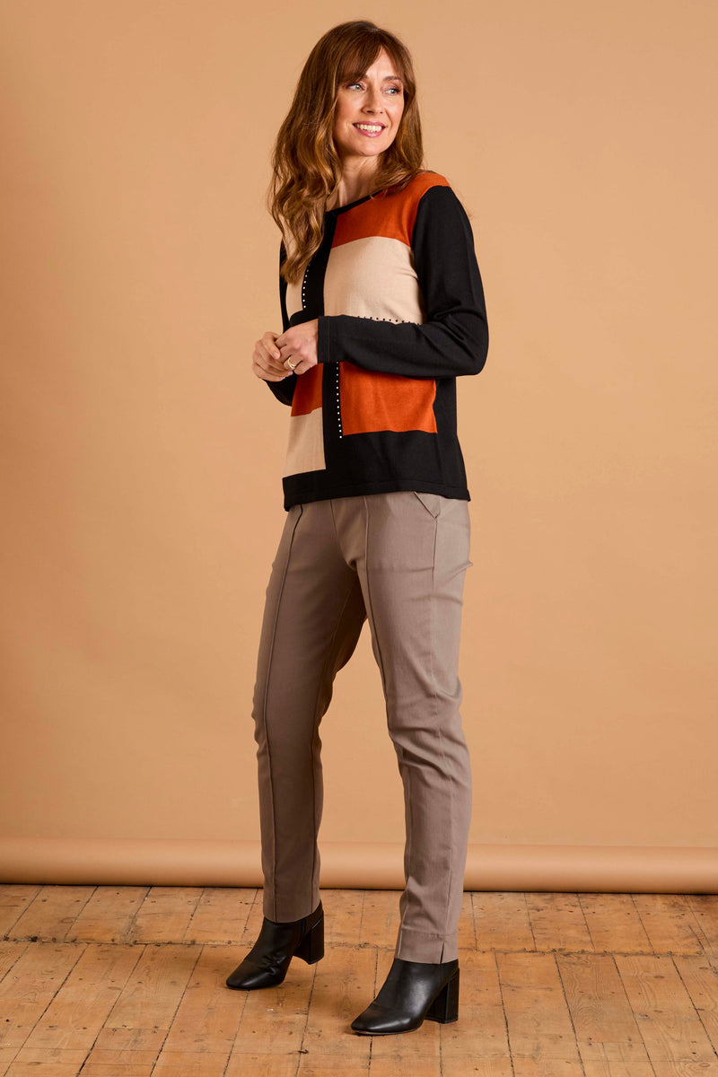 Pintuck Bengaline Stretch Trousers