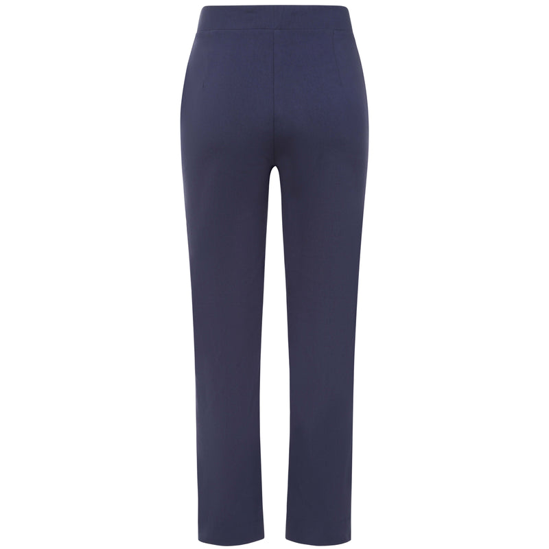 Pintuck Bengaline Stretch Trousers Navy